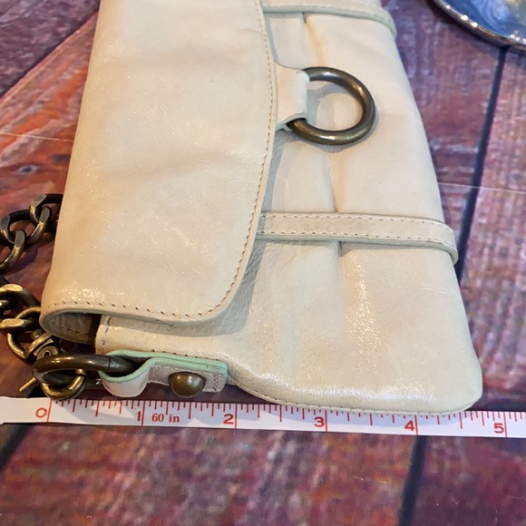 HOBO Clutch Wristlet bag with Chain strap Handle and Door Knocker Accent - Picture 11 of 13